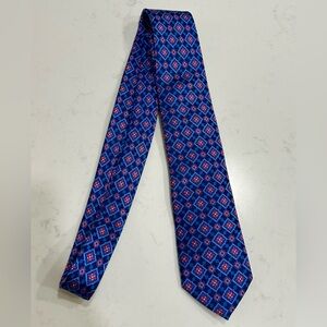 Jos A Bank. Blue  Patterned Men's Tie